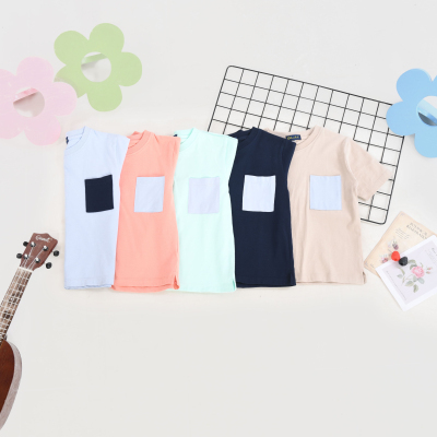 KIMKID Kaos Pocket Tee Anak Unisex: Stylish Two-Tone Tee